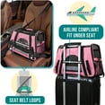 thumbnail image 6 of PetAmi Airline Approved Pet Carrier for Cat, Soft Sided Dog Carrier for Small Dogs, Cat Travel Supplies Accessories for Indoor Cats, Ventilated Pet Carrying Bag Medium Large Kitten Puppy, Small Pink, 6 of 7