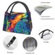 thumbnail image 4 of Disketp Vibrant Rainbow Parrot Fantasy Bolsa Térmica Estampada, Bolsa Térmica Aislante para Almuerzo, Playa y Campamento, 4 of 6