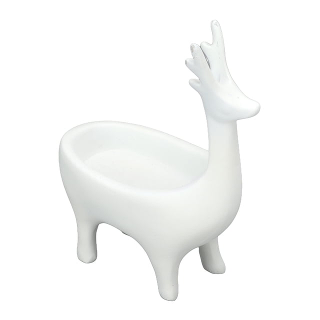 Llavero con adorno de ciervo, estilo minimalista nórdico, bonito ciervo blanco, decoración de almacenamiento, llavero para la entrada de la sala de estar del hogar