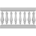 thumbnail image 5 of Ekena Millwork 32"H x 5'L Fiberthane Arcadian Unassembled Balustrade Railing Kit, Style N (7 3/8" On-Center Spacing to Pass 4" Sphere Code), 5 of 6
