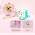 thumbnail image 5 of QBLEEV Dog wedding Dress for Bride Formal Pink Wedding Skirt with flounces and Veil for Small and Medium Dogs and Cats-S, 5 of 8