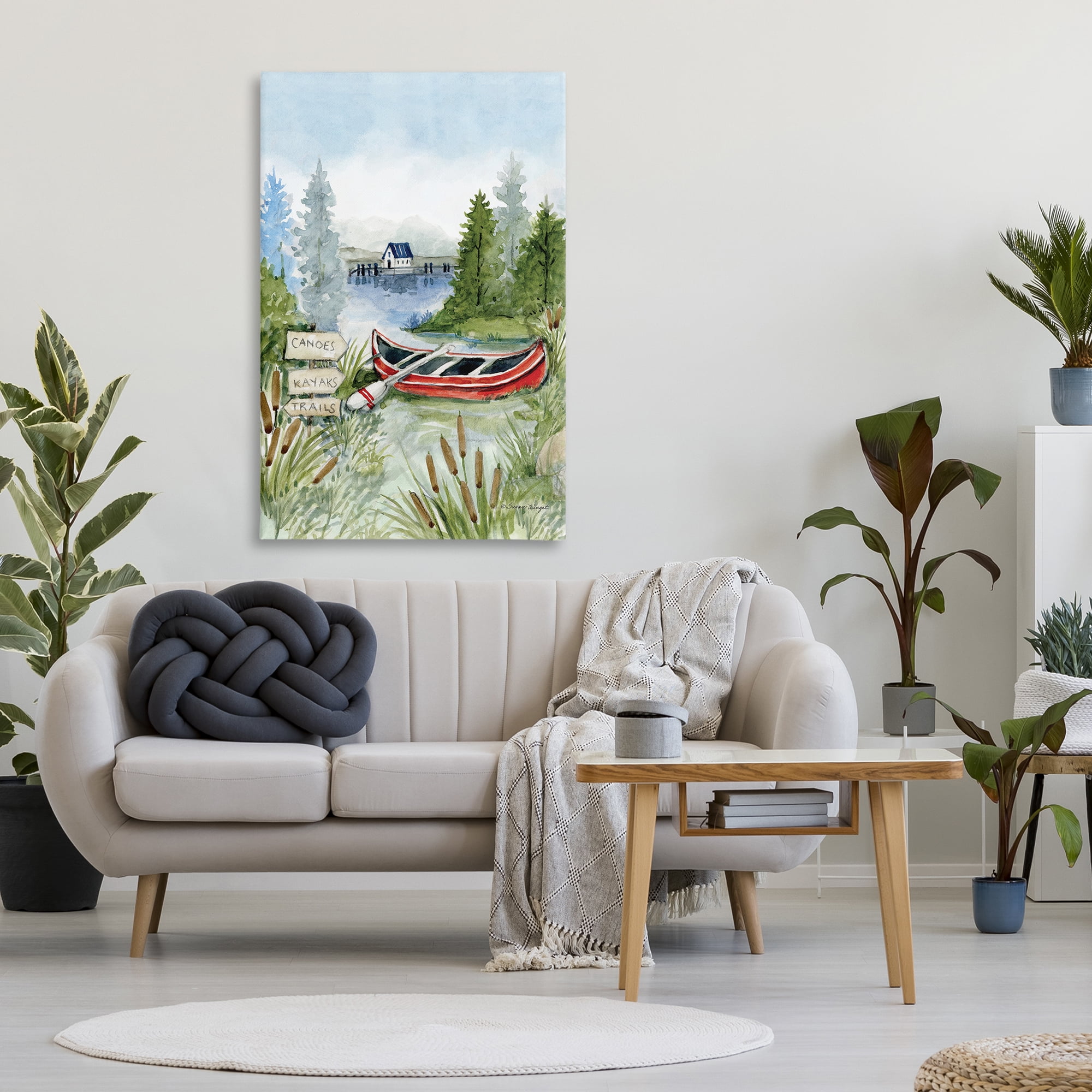 Stupell Industries Canoe On Lake Canvas Wall Art, design by Susan Winget