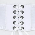 thumbnail image 4 of fastboy Ceinture Charme pour Femmes Grand sous-Poitrine Cosplay Taille Haute Nœud Extensible Blanc Type A 1ensemble, 4 of 4