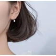 thumbnail image 2 of QQTDFG 925 Sterling Silver Dangle Ball Star Cross Small Huggie Hoop Earrings A1001-Round-Silver, 2 of 3