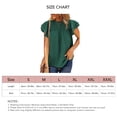 thumbnail image 2 of Camiseta de manga corta, camiseta de verano para mujeres con dobladillo suelto para el trabajo Verde XL LHCER 1, 2 of 4