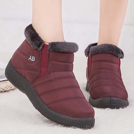 

Snow Boots Women Plush Shoes For Women Slip On Platform Shoes Woman Soft Waterproof Ankle Boots New Winter Footwear Botas Mujer