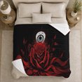 thumbnail image 5 of Gothic Rose Mystical Eye Art Dramatic Dark Fantasy, Mystical Celestial Art Scene, Warm Flannel Blanket for Living Room and Bedroom, Celestial Art Lovers Housewarming Gift, Fantasy Home Decor, 5 of 9