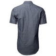 thumbnail image 2 of FashionOutfit Men's Basic Button Down Collar Chambray Short Sleeve Shirt, 2 of 3