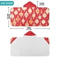thumbnail image 4 of Yayeee Kids Hooded Towels Toddler Soft Absorbent Beach Bathing Wrap 50" x 23.5", Orange Christmas Ornaments Pattern, 4 of 5