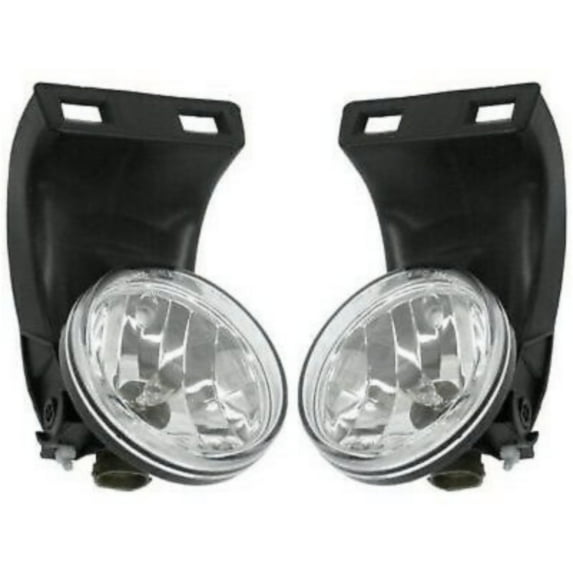 Set of 2 Clear Lens Fog Light For 1999-2002 1500 2500 3500 LH & RH w/ Bulbs