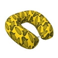 thumbnail image 2 of KLL yellow Corn Pattern Memory Foam Cervical Neck Pillow Versatile U-Shaped Pillows for Home/Office/Camping/Travelling/Soft Washable Cover, 2 of 8