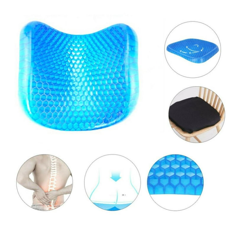 Jolly Gel Seat Cushion, Office Chair Seat Cushion with Non-Slip Cover  Breathable Honeycomb Pain Relief Sciatica Egg Crate Cushion for Office Chair  Car Wheelchair 