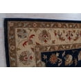 thumbnail image 3 of EORC Navy Hand Knotted Wool Traditional Peshwar Rug, 6'7 X 8'3, 3 of 5