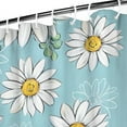 thumbnail image 3 of Waterproof Cute Boho Daisy Shower Curtain 72x72 Inch Boho Style Polyester Unique Shower Curtain for Bathroom Hotel Home Decor with 12 Plastic Hooks, 3 of 5
