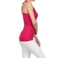 thumbnail image 3 of Women's V-neck Racer Back Tank - Raspberry, 3 of 4