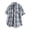 wei163-Dark Blue, variant on Mens Summer Plaid Dress Shirt Short Sleeve Button down Cuban T-Shirts Western Casual Checkered Button up Shirts Light Blue L
