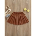 thumbnail image 2 of Kmbangi Kid Girl Leather Pleated Skirts Solid Color Knee Length Skirt, 2 of 8