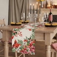 thumbnail image 2 of Table Runners 72 Inches Long Dress Scarves, Cardinal Bird Farmhouse Kitchen Table Runner, Coffee Tablerunners, Pine Cones Poinsettia Berry Floral Beige 16x72 Inch, 2 of 9