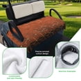 thumbnail image 5 of Golf Cart Seat Covers for 2 Seater, Orange Geometric Soft Microfiber Cart Seat Towel Blanket, Ombre Modern Abstract Art Absorbent Breathable Non Slip Bench Seats Protector for Golf Course 51"x31", 5 of 9