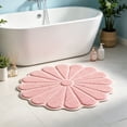 thumbnail image 4 of Flower Patterns Bathroom Floor Mat Flower Shape Soft Absorbent Antiskid Bath Rug Decorative Waterproof Comfortable Home, 4 of 6