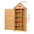 thumbnail image 2 of Gymax Remise de Jardin en Bois avec Porte Simple, 2 of 7