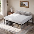 thumbnail image 2 of Einfach King Bed Frame, 18'' Metal Platform Bed with 16.6'' Under-Bed Storage Space, Heavy Duty, No Box Spring Needed, Black, 2 of 11