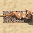 thumbnail image 7 of Beach Towel, Bath Towel, Oversized Sand Free Towel, Soft Bath Camping Swim Pool Gym Yoga Towels, Blanket Absorbent Beach Travel Towel for Kids Adults, 60x30IN, Leopard Print, 7 of 7
