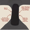 thumbnail image 3 of The Period Company. The Reusable Pad for Heavy Flows, Black, 5 Pack, 3 of 11