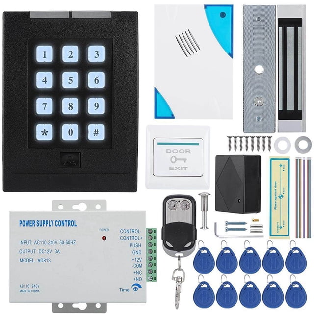 Methold Kit de fuente de alimentación de bloqueo eléctrico de fuerza de sistema de control de acceso de metal 180KG Electrónica