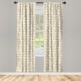 thumbnail image 5 of Ambesonne Western Window Curtains, Horse Silhouette Animal, Each 28" W x 63" L, Tan White, 5 of 5