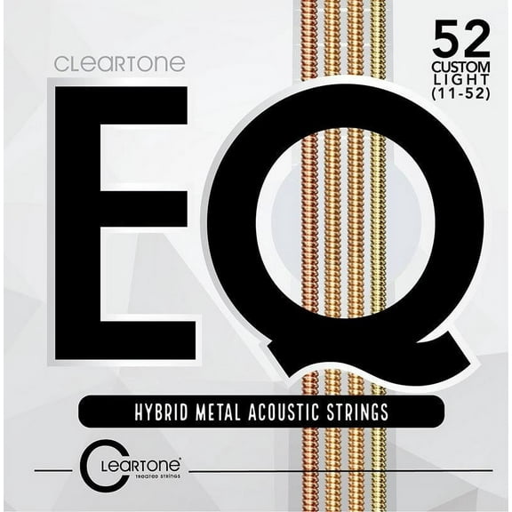 Cleartone EQ 7811 Hybrid Metal Acoustic Guitar Strings, Custom Light, 11-52