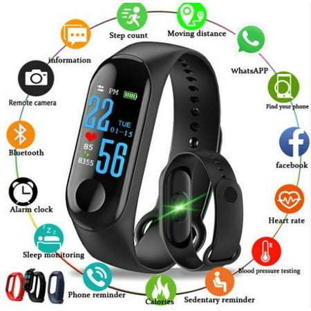 Bluetooth Smart Watch Pedometer Sleep Health Heart Rate Monitor For Android