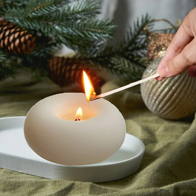 RKSTN Circle Candles - Candle Floating Tea Lights Wedding Party Candle Votive Candles Candles Round Candles Tea Light for Wedding Romantic Paraffin Artifact