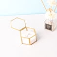 thumbnail image 5 of Caja de anillo de vidrio geométrico con tapa de seis lados, mini caja de joyería de vidrio de cobre, caja de almacenamiento de joyas, 5 of 5