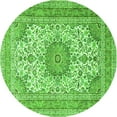 thumbnail image 1 of Ahgly Company Indoor Round Medallion Green Traditional Area Rugs, 5' Round, 1 of 1