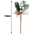 thumbnail image 2 of 10 Pcs Christmas Berries Pine Cones for DIY Crafts-Christmas Tree Picks Spray Evergreen Artificial Pine Branches Holly Stem, Xmas Garland Decor,Gift Wrap Embellishment, 2 of 4