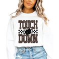 thumbnail image 2 of Touchdown Football Sweatshirt Women Leopard Print Game Day Crewneck White Medium, 2 of 8