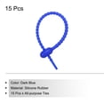 thumbnail image 3 of 15 Pack Reusable Silicone Ties, 8.5 Inch Cable Ties, Bread Ties Dark Blue, 3 of 6