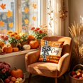 thumbnail image 6 of Fall Pillow Covers for Halloween Fall Decorations Waterproof Sofa Couch Pillow Covers, Square Summer Pillow Covers 18x18 for Farmhouse, Thanksgiving Fall Pumpkin Decorative Throw Pillow Covers, 6 of 6