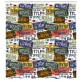thumbnail image 2 of Ambesonne USA Shower Curtain, Retro Auto License Plates, 69"Wx70"L, Multicolor, 2 of 2
