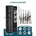 thumbnail image 3 of AKDSteel 5-6 Gun Safes for Rifles and Pistols, Quick Access Rifle Safe Gun Cabinet with Storage Cabinet, Removable Shelf, Pistol Lock Box, and Keypad, for Home Office, 3 of 7