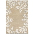 thumbnail image 1 of Trans-Ocean Importe CAPD8162012 8 Pi Rond Liora Manne Capri Corail Frontière Tapis Intérieur & Extérieur&44; Naturel, 1 of 1