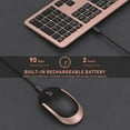 thumbnail image 2 of Rechargeable Wireless Keyboard Mouse Combo Full Size Cordless Keyboard & Mouse Sets with Build-in Lithium Battery Ultra Thin Quiet Keyboard Mice, 2 of 5