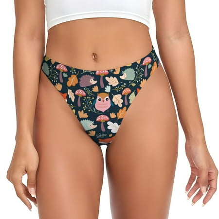 Sigee Autumn Forest for Women s G-String Panty  Low Rise  Soft Lace Perfect for Everyday Wear or Special Occasions-3X-Large