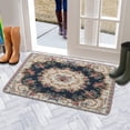 thumbnail image 5 of Bohemian Blue Ethnic Rug Door Mat Welcome Door Mat for Front Door, Home Entrance, Yard, Floor, Patio, Non Slip Spring Summer Welcome Mat Indoor Outdoor Doormat 30"*17", 5 of 6