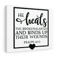 thumbnail image 4 of Scripture Walls Psalm 147:3 He Heals The Brokenhearted Bible Verse Canvas Christian Wall Art Ready to Hang Unframed, 4 of 12