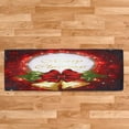 thumbnail image 1 of Alfombril De De Resistente Al Deslizamiento Respaldo De Látex Felpudo De Bienvenida Para Cocina Salón, Navidad, 71 X 24 Pulg Campana de arbol rojo Yotijar Alfombra para el piso Alfombrilla para la puerta, 1 of 8
