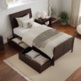 thumbnail image 4 of AFI Portland Twin XL Platform Bed with Matching Footboard & Storage Drawers, Espresso, 4 of 13