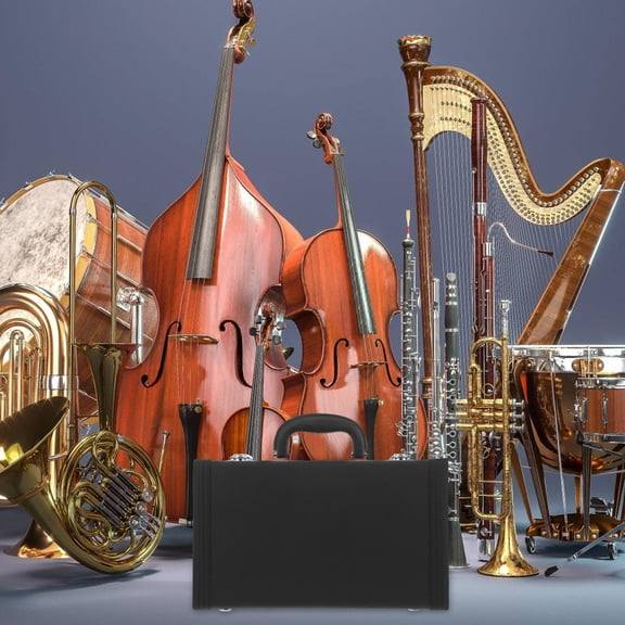 LOLIPPYY Black Portable Clarinet Case with Waterproof PU Material and Anti Pressure Storage