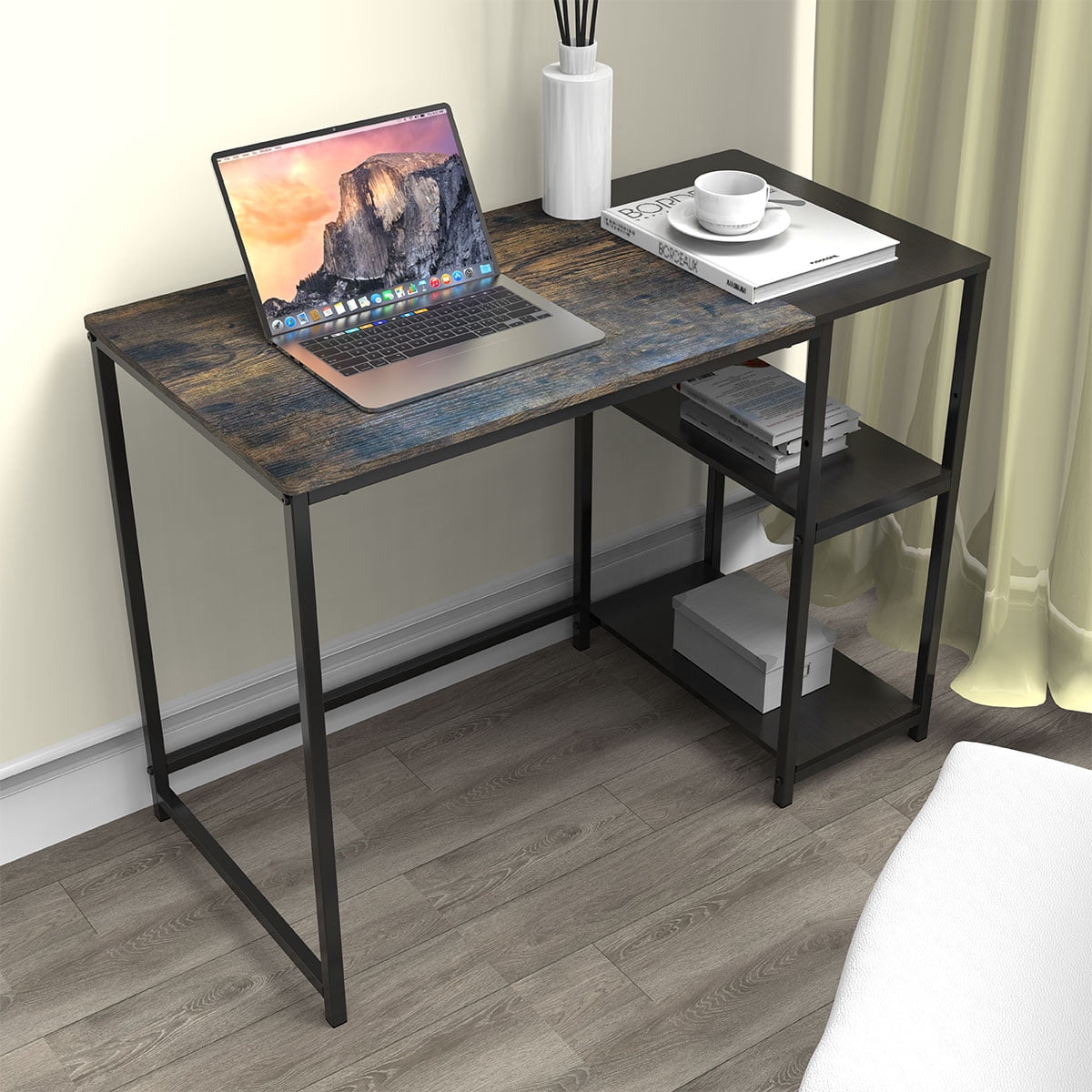 Portable Folding Desk, High-Density Board, Thickened Pipes, Versatile Use, Space-Saving Design